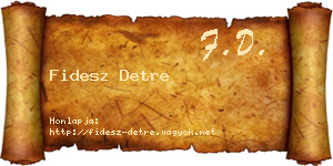 Fidesz Detre névjegykártya